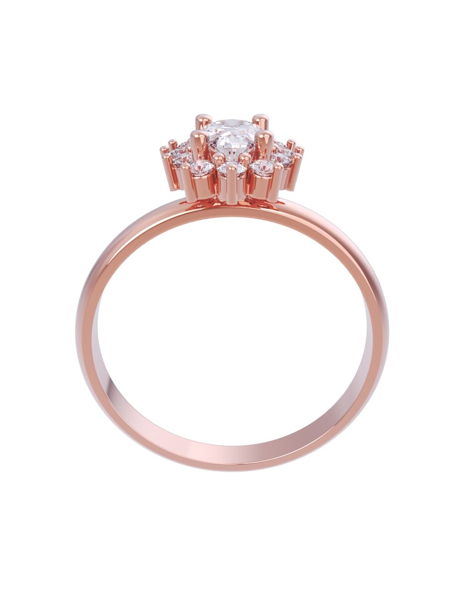Anillo de compromiso de oro 10 k Eternidad 2026 2