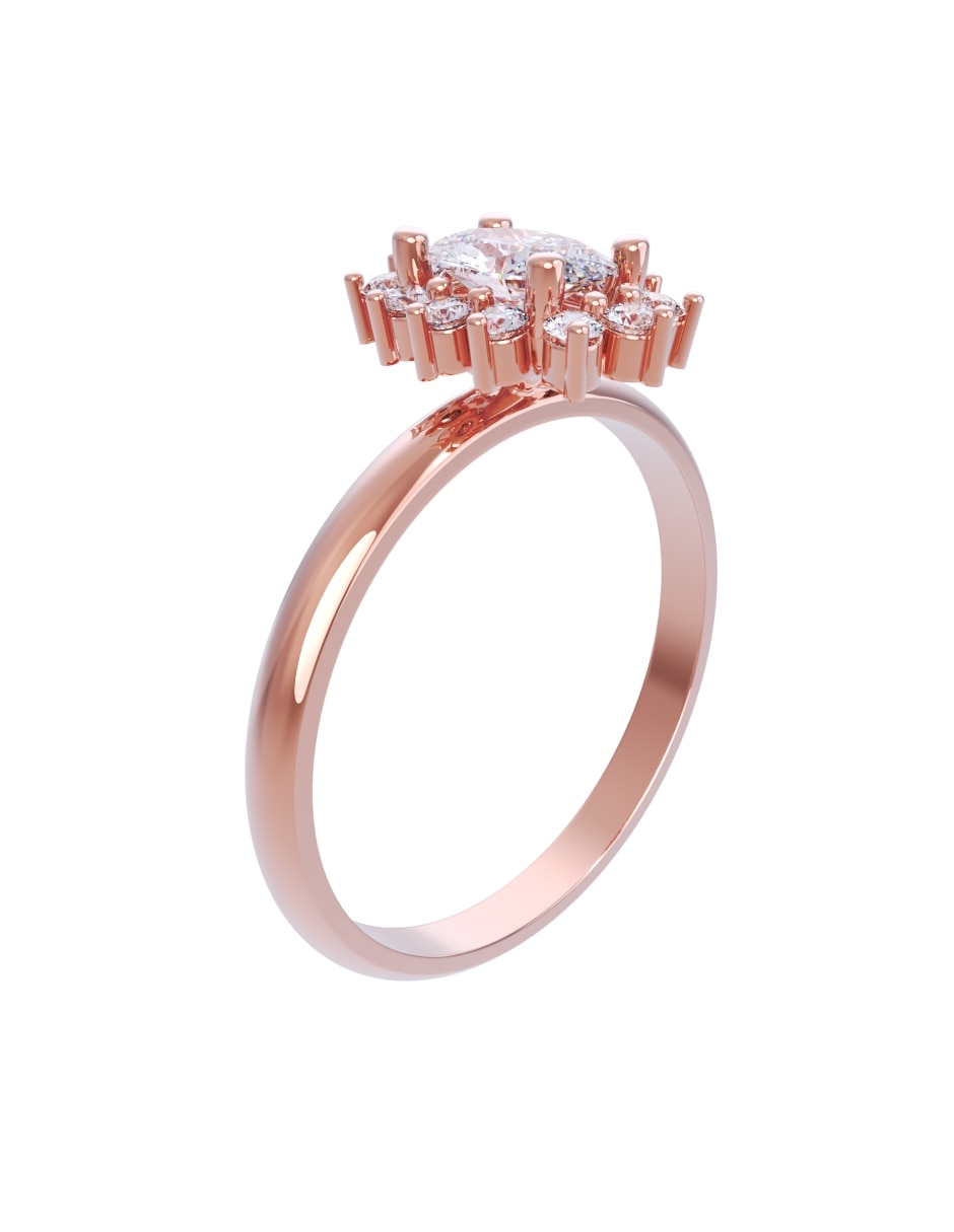 Anillo de compromiso de oro 10 k Eternidad 2026 3