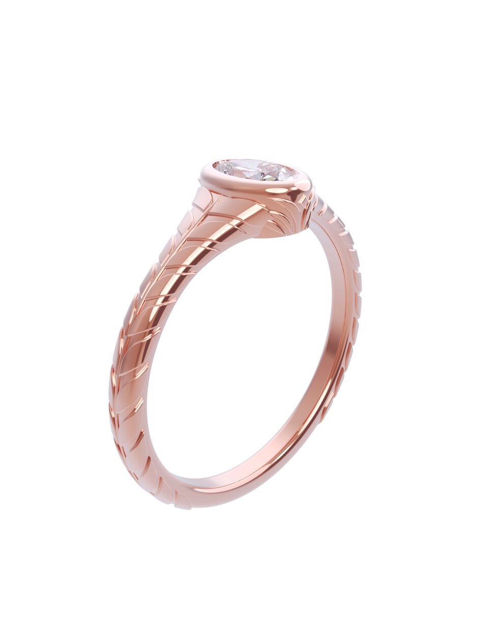 Anillo de compromiso de oro 10 k Eternidad 2026 3