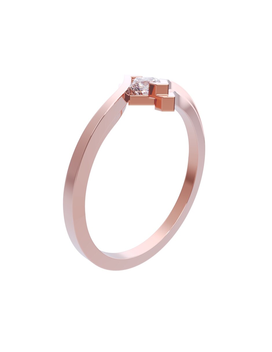 Anillo de compromiso de oro 10 k Eternidad 2026 3