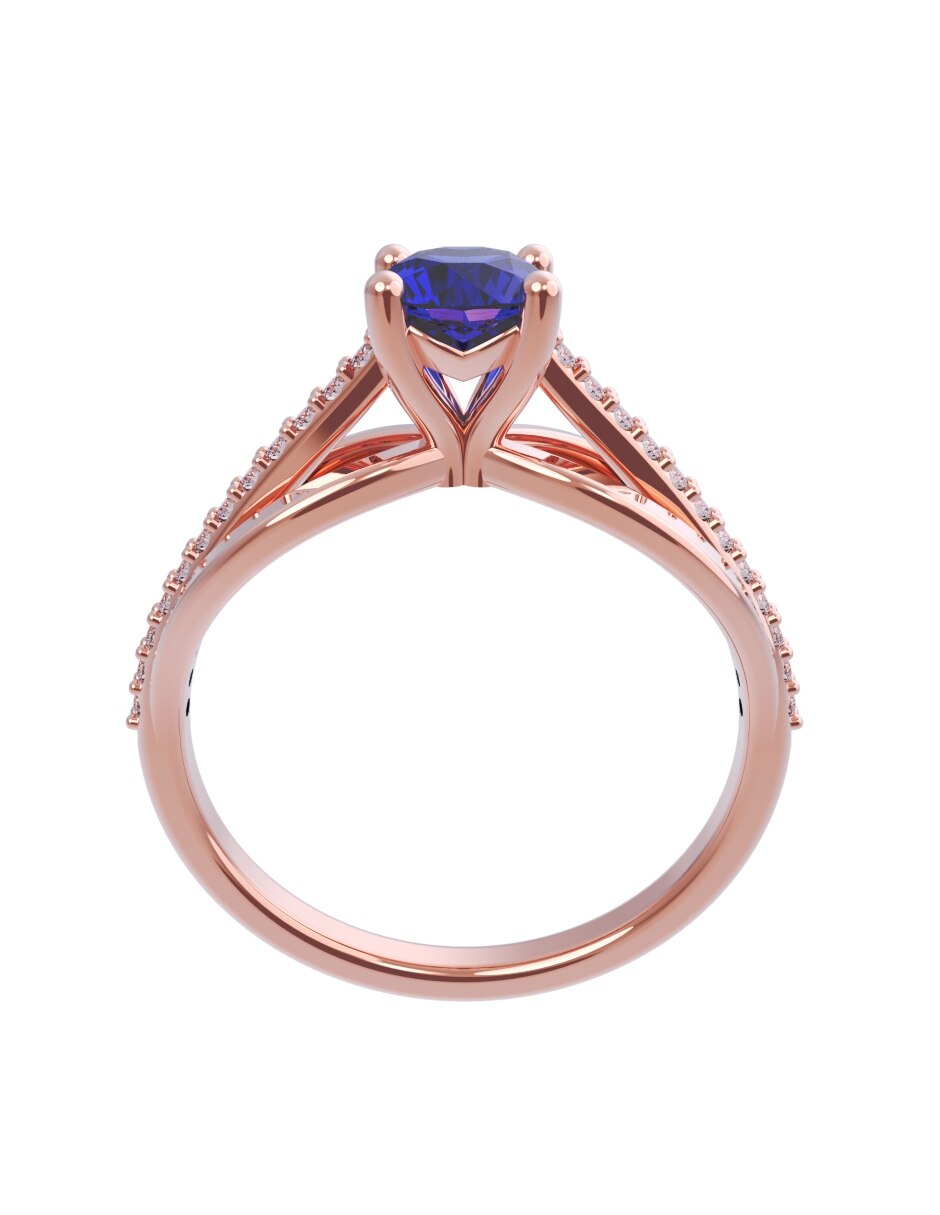 Anillo de compromiso de oro 10 k Eternidad 2026 2
