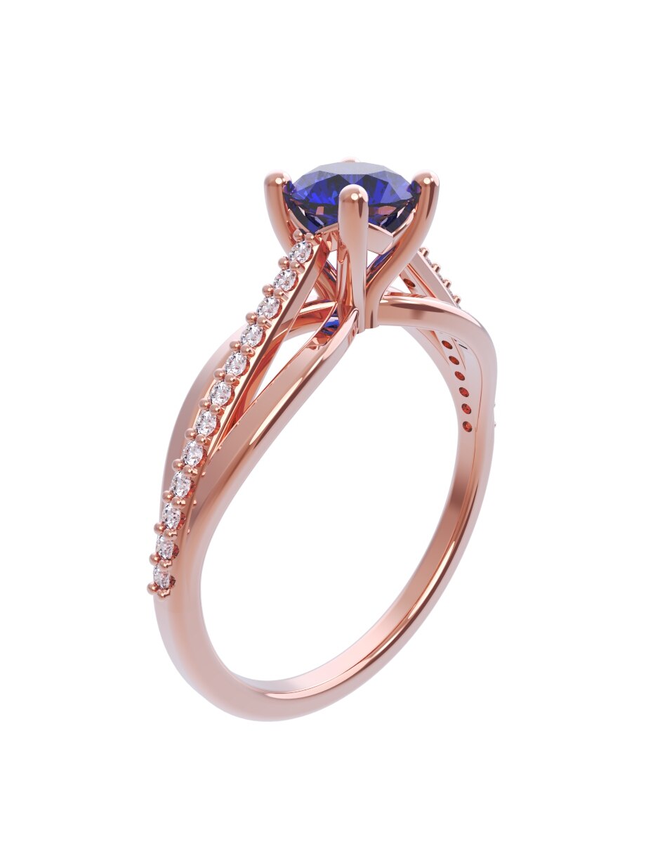 Anillo de compromiso de oro 10 k Eternidad 2026 3