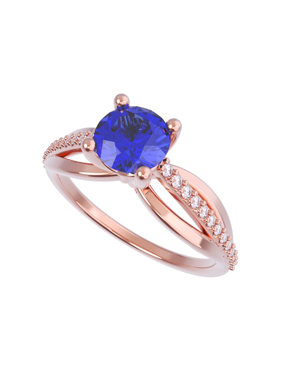 Anillo de compromiso de oro 10 k Eternidad 2026 4