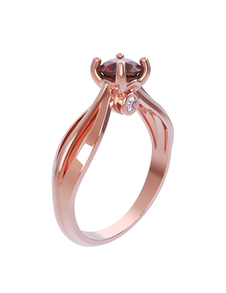 Anillo de compromiso de oro 10 k Eternidad 2026 3