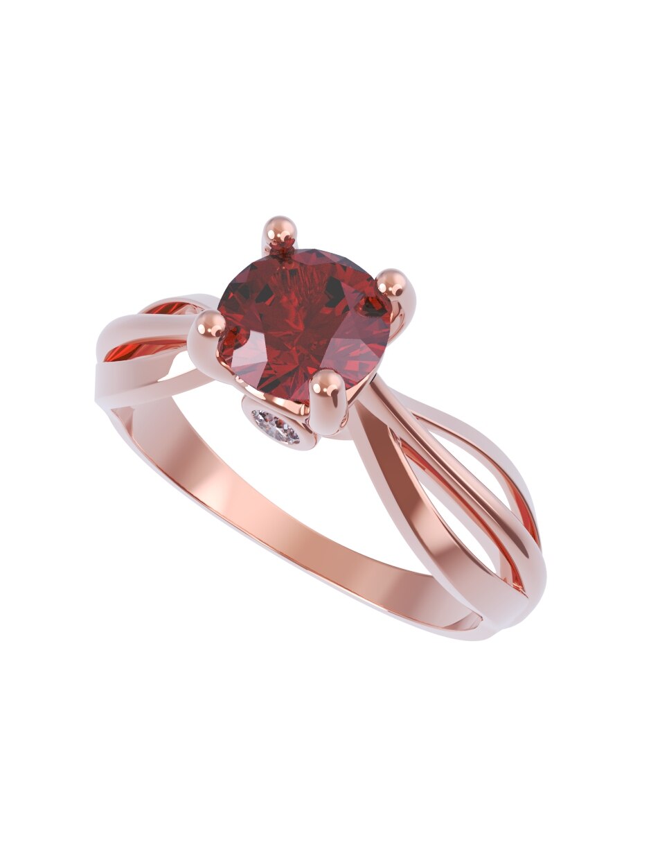 Anillo de compromiso de oro 10 k Eternidad 2026 4