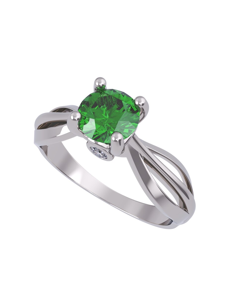 Anillo de compromiso de oro 10 k Eternidad 2026 4