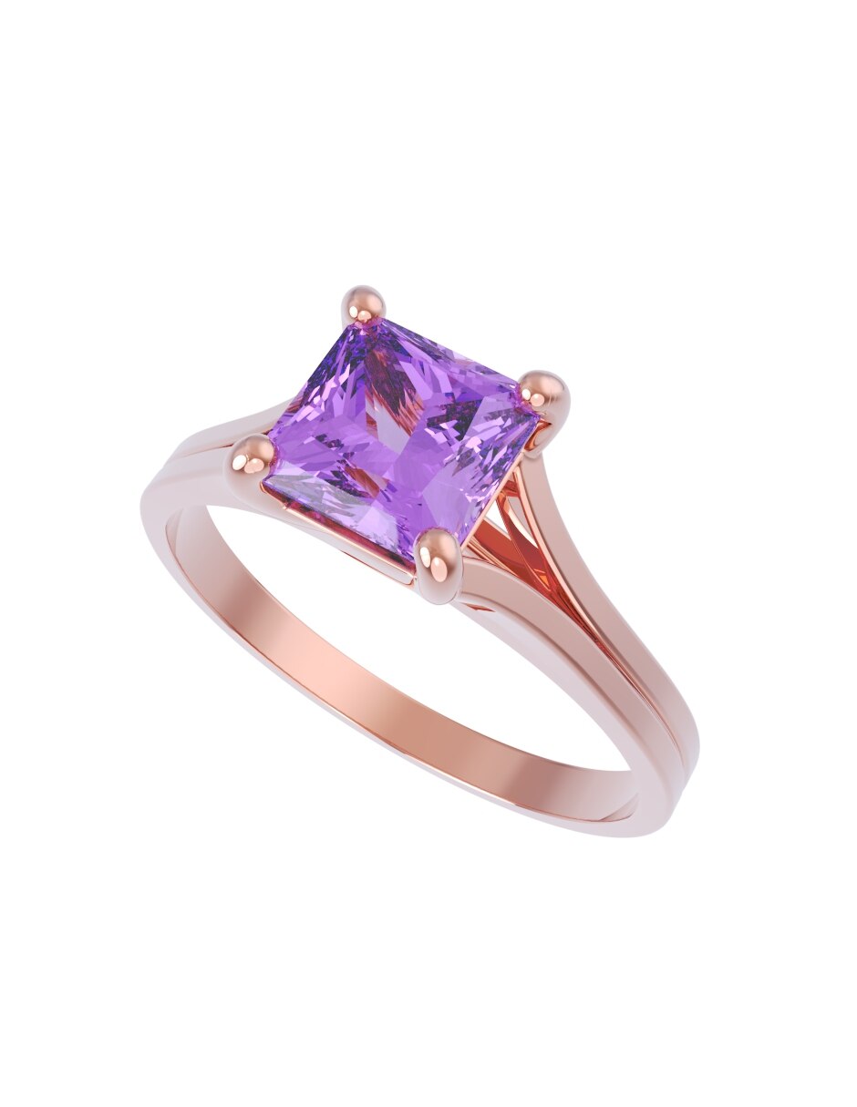 Anillo de compromiso de oro 10 k Eternidad 2026 4