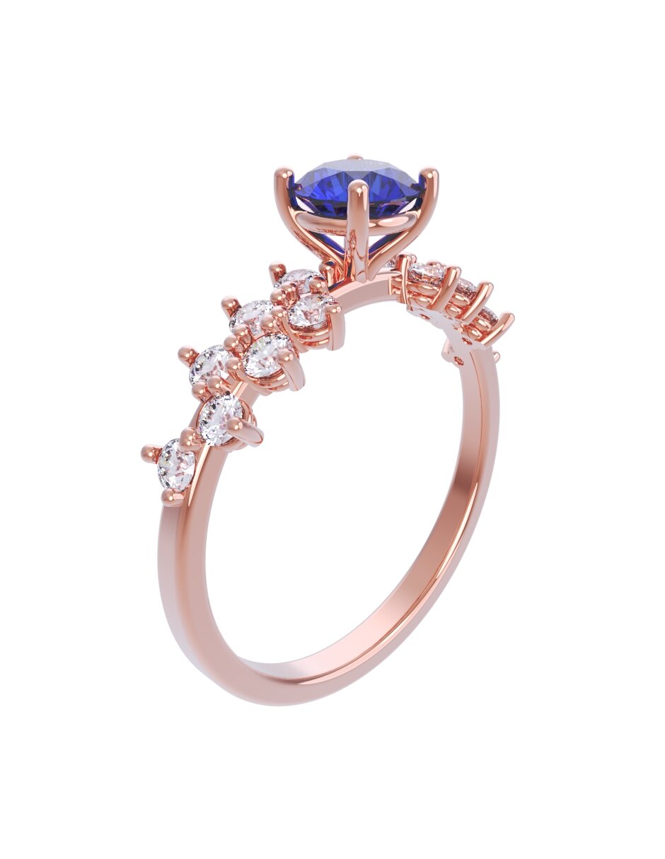 Anillo de compromiso de oro 10 k Eternidad 2026 3