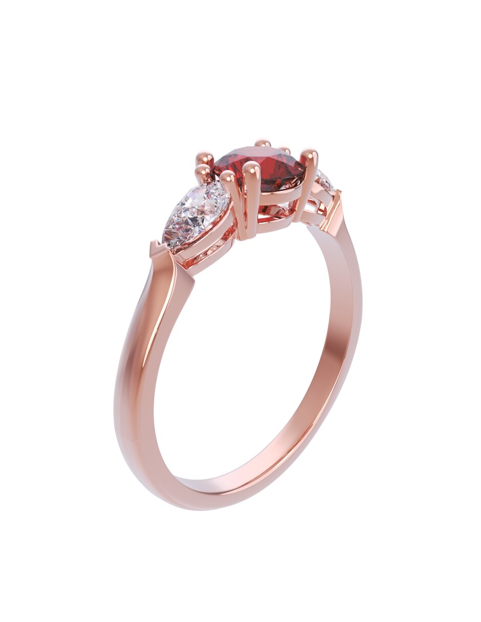 Anillo de compromiso de oro 10 k Eternidad 2026 3