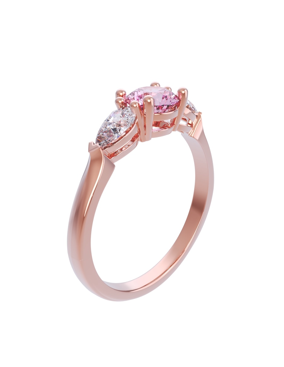 Anillo de compromiso de oro 10 k Eternidad 2026 3