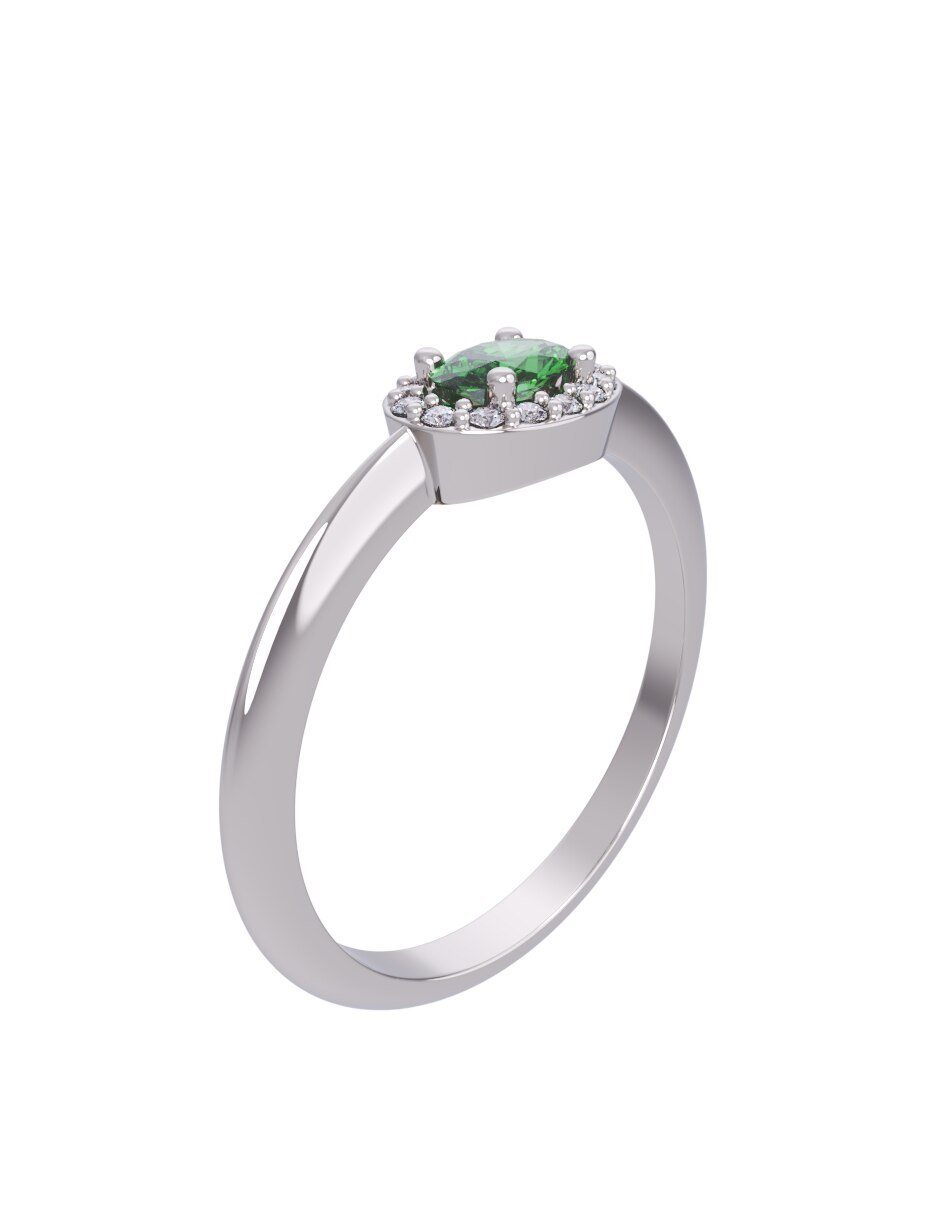 Anillo de compromiso de oro 10 k Eternidad 2026 3