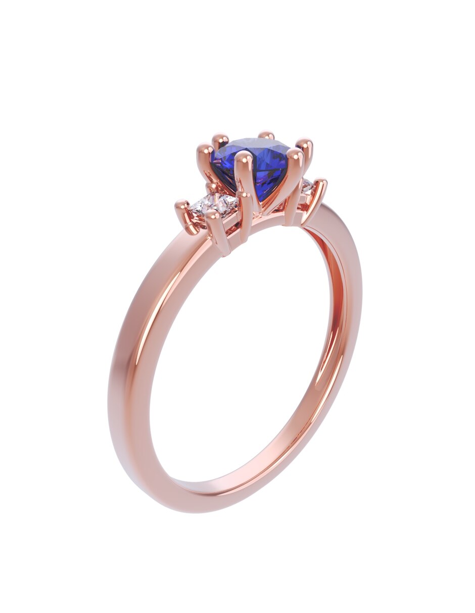 Anillo de compromiso de oro 10 k Eternidad 2026 3