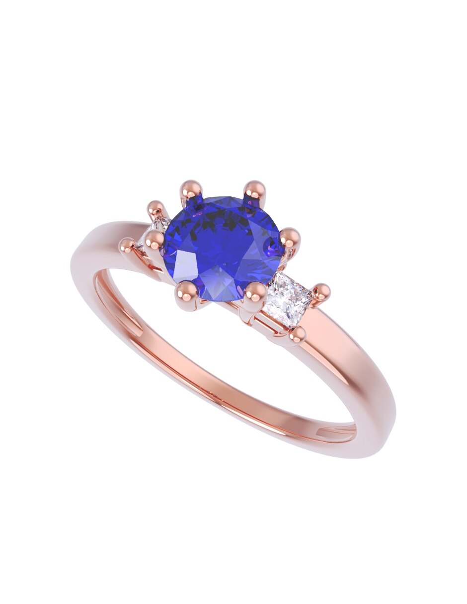 Anillo de compromiso de oro 10 k Eternidad 2026 4