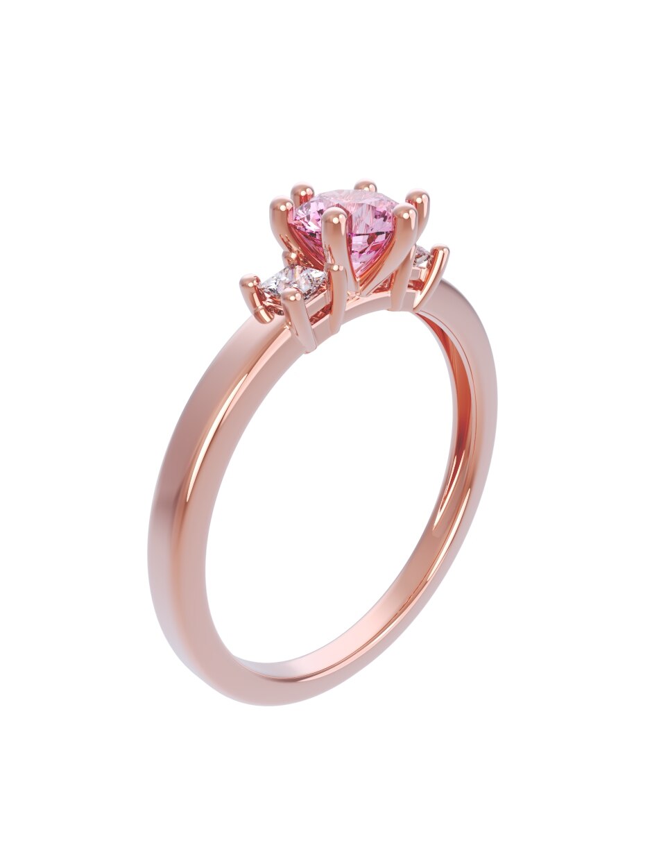 Anillo de compromiso de oro 10 k Eternidad 2026 3