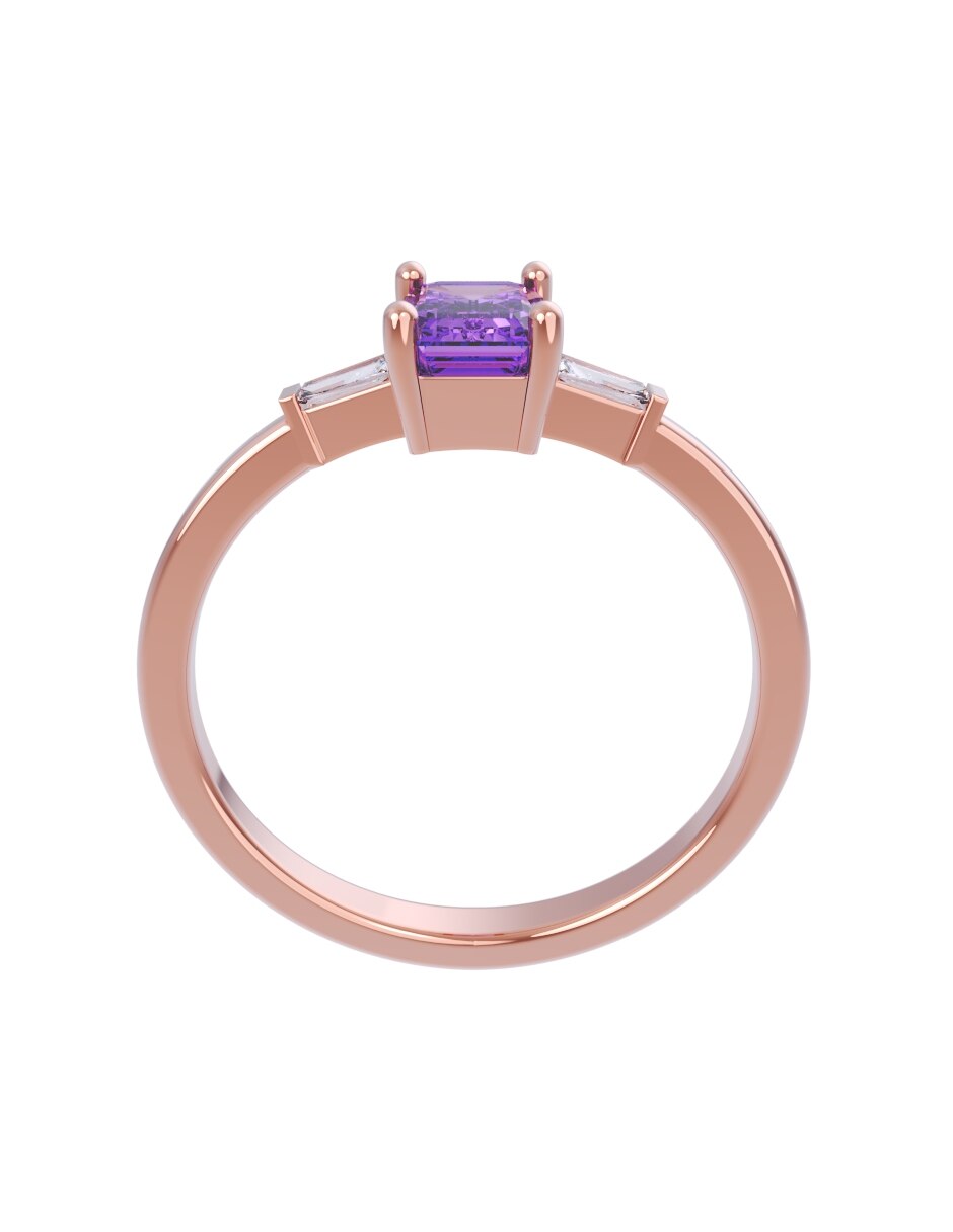 Anillo de compromiso de oro 10 k Eternidad 2026 2