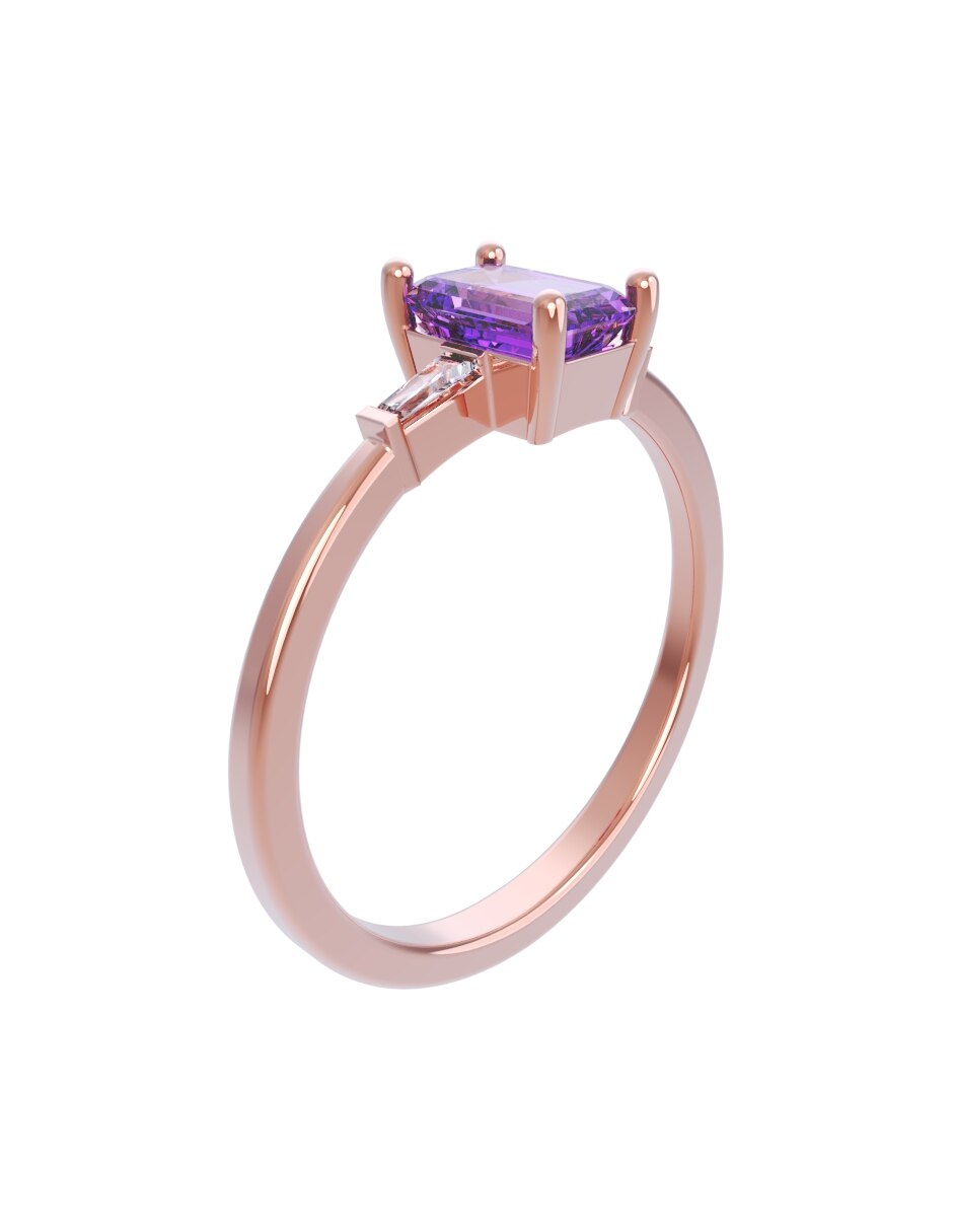 Anillo de compromiso de oro 10 k Eternidad 2026 3