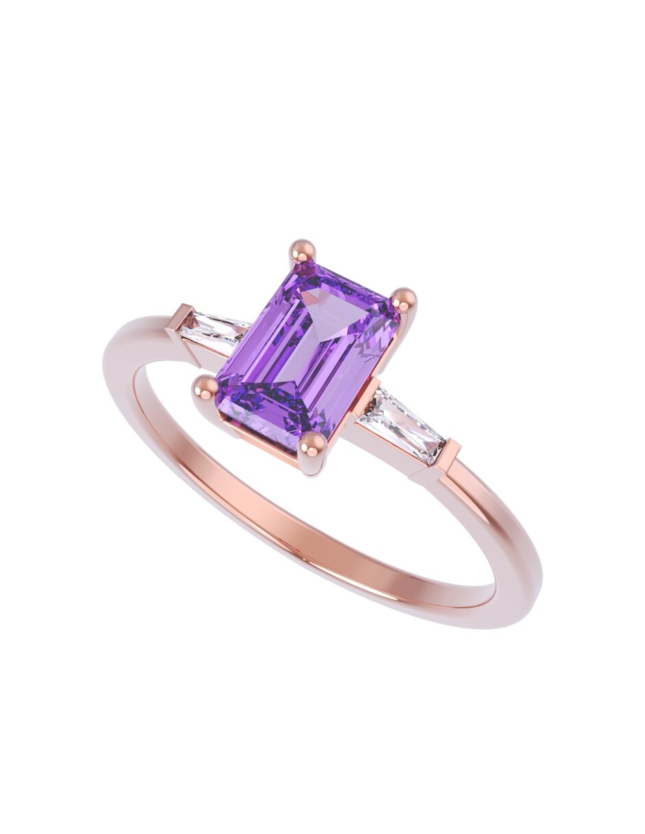 Anillo de compromiso de oro 10 k Eternidad 2026 4