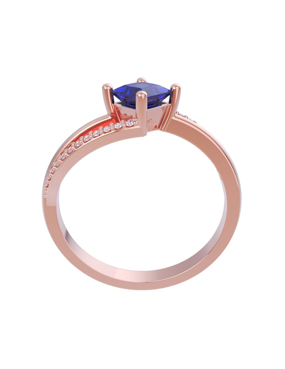 Anillo de compromiso de oro 10 k Eternidad 2026 2