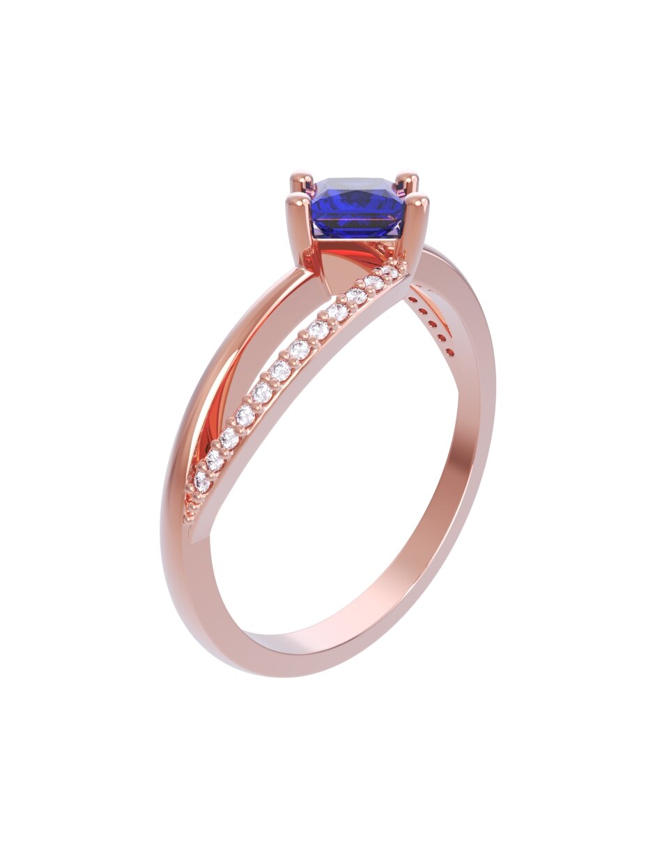 Anillo de compromiso de oro 10 k Eternidad 2026 3