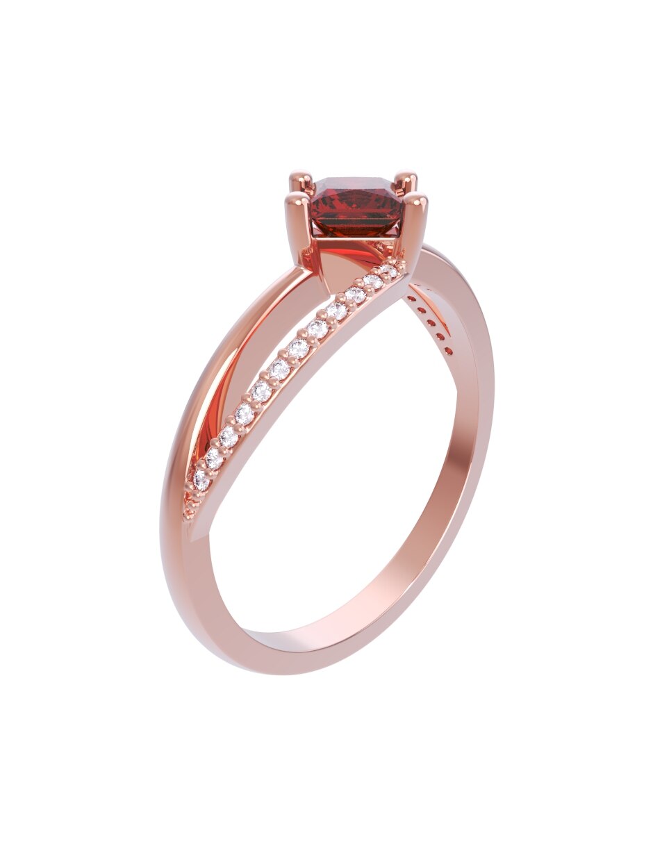 Anillo de compromiso de oro 10 k Eternidad 2026 3