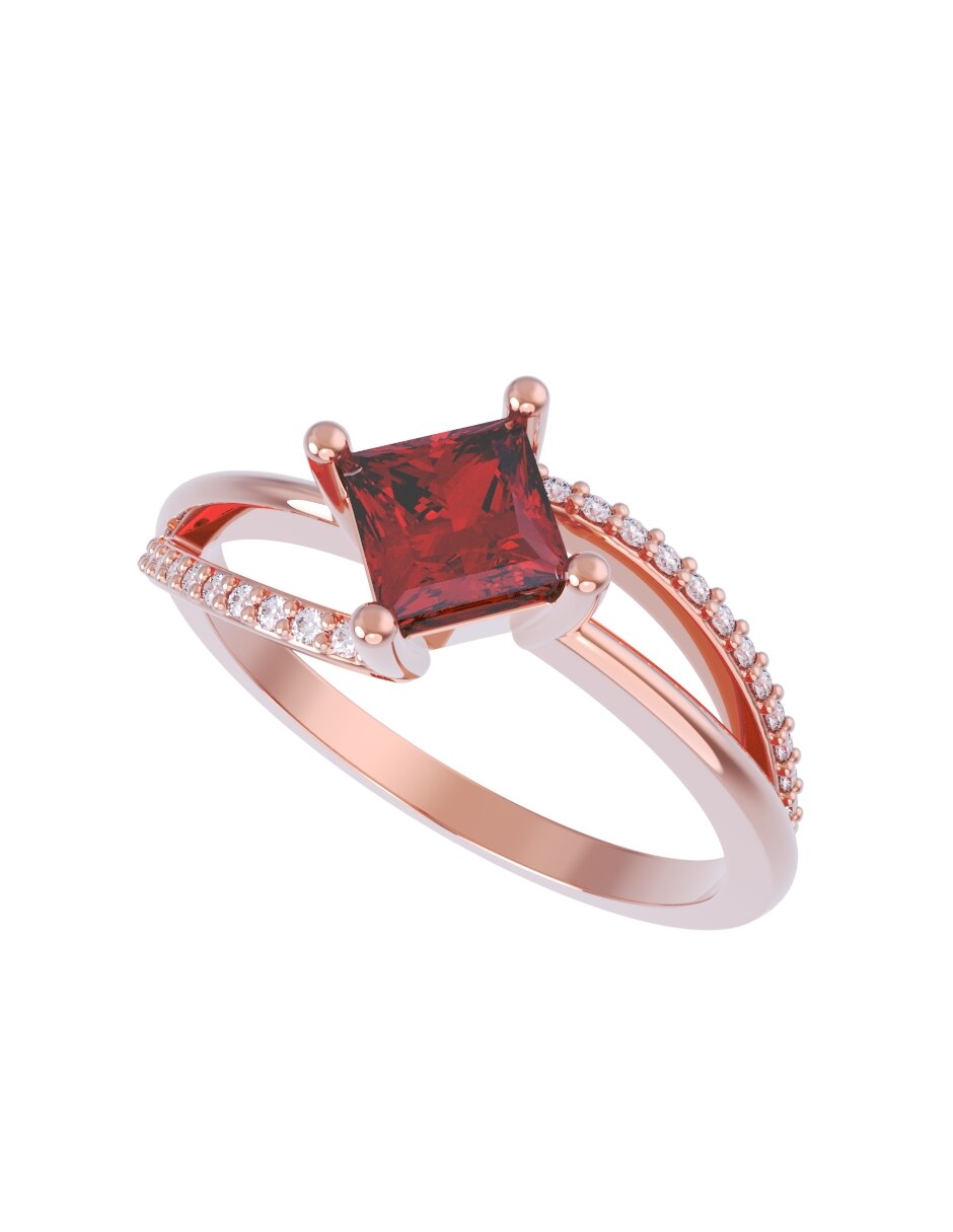 Anillo de compromiso de oro 10 k Eternidad 2026 4