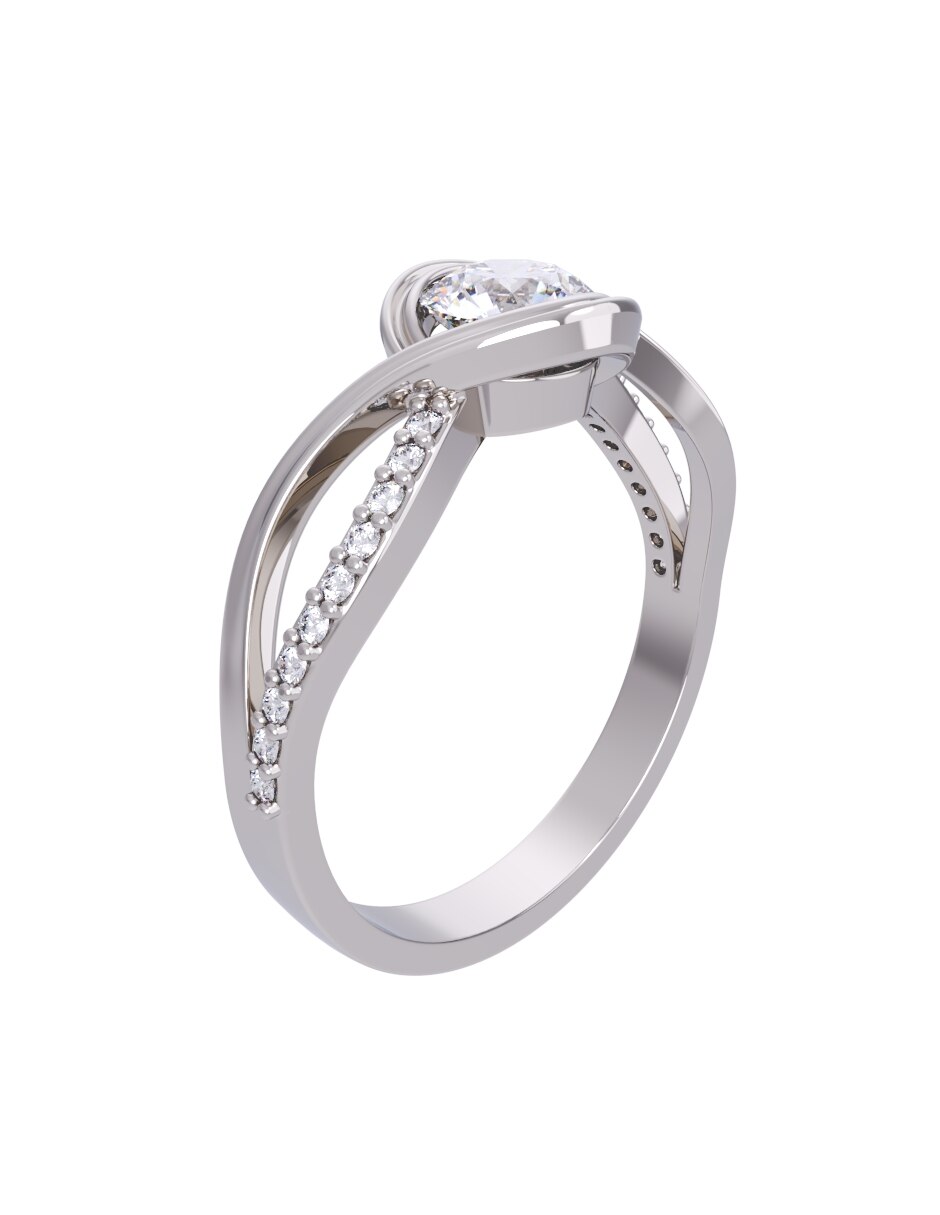 Anillo de compromiso de oro 10 k Eternidad 2026 3