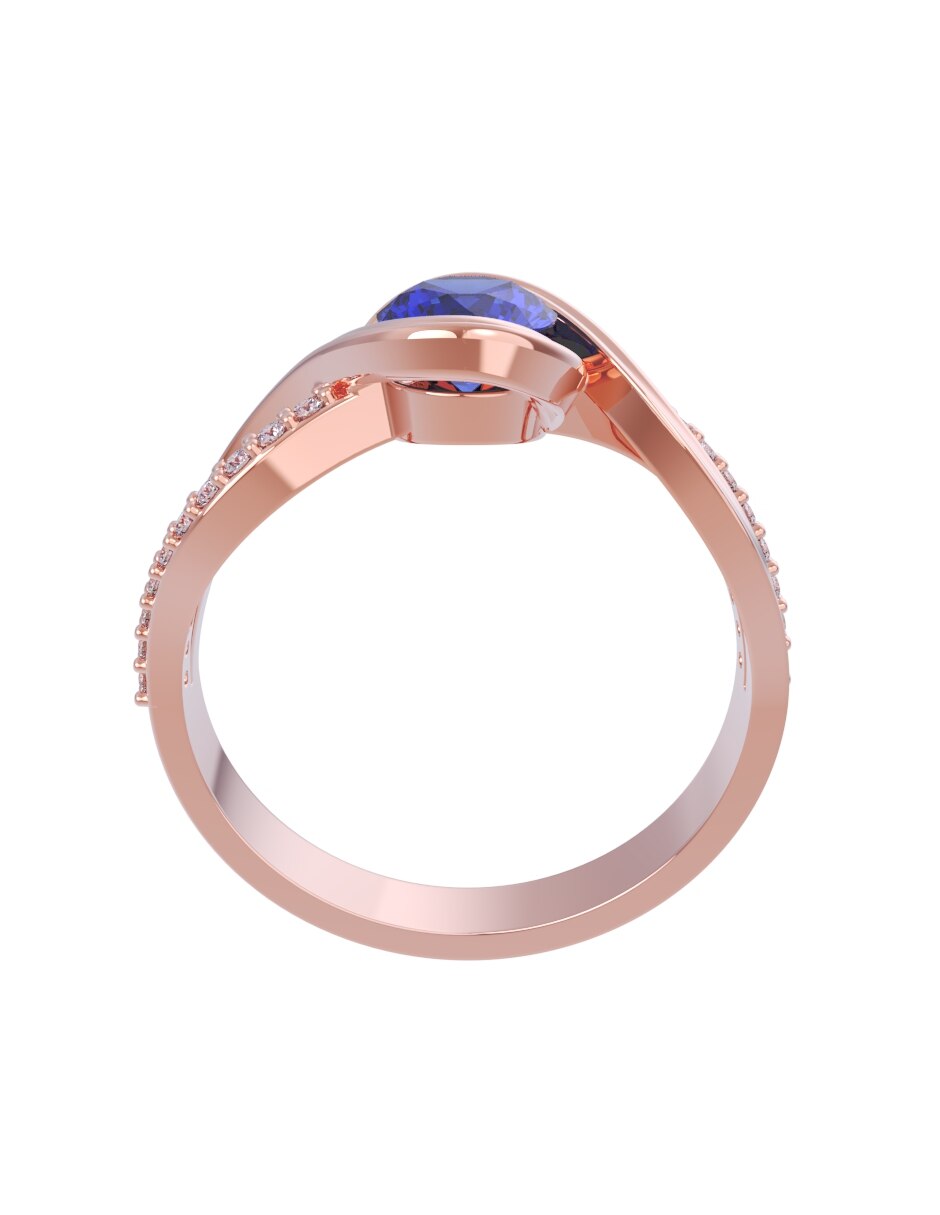 Anillo de compromiso de oro 10 k Eternidad 2026 2