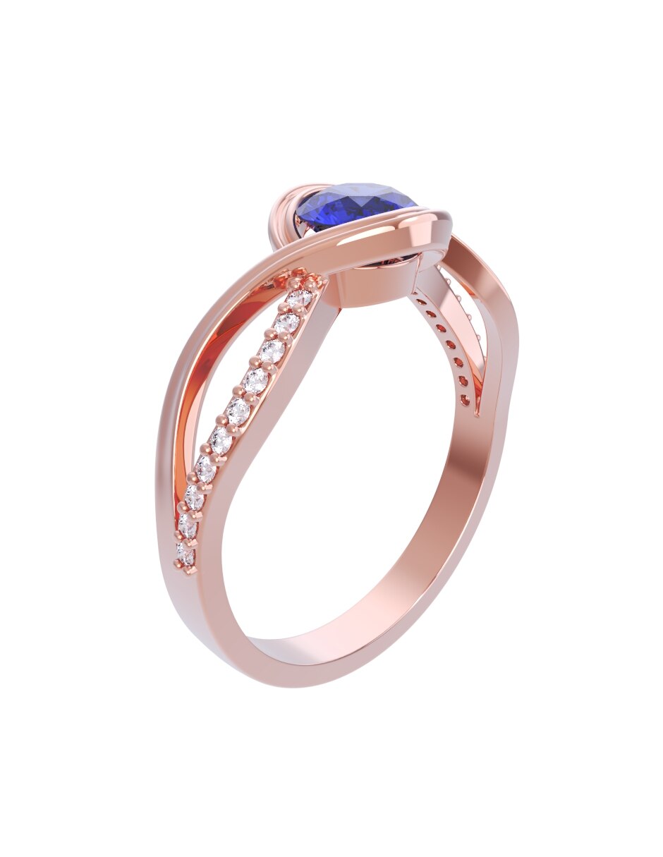 Anillo de compromiso de oro 10 k Eternidad 2026 3