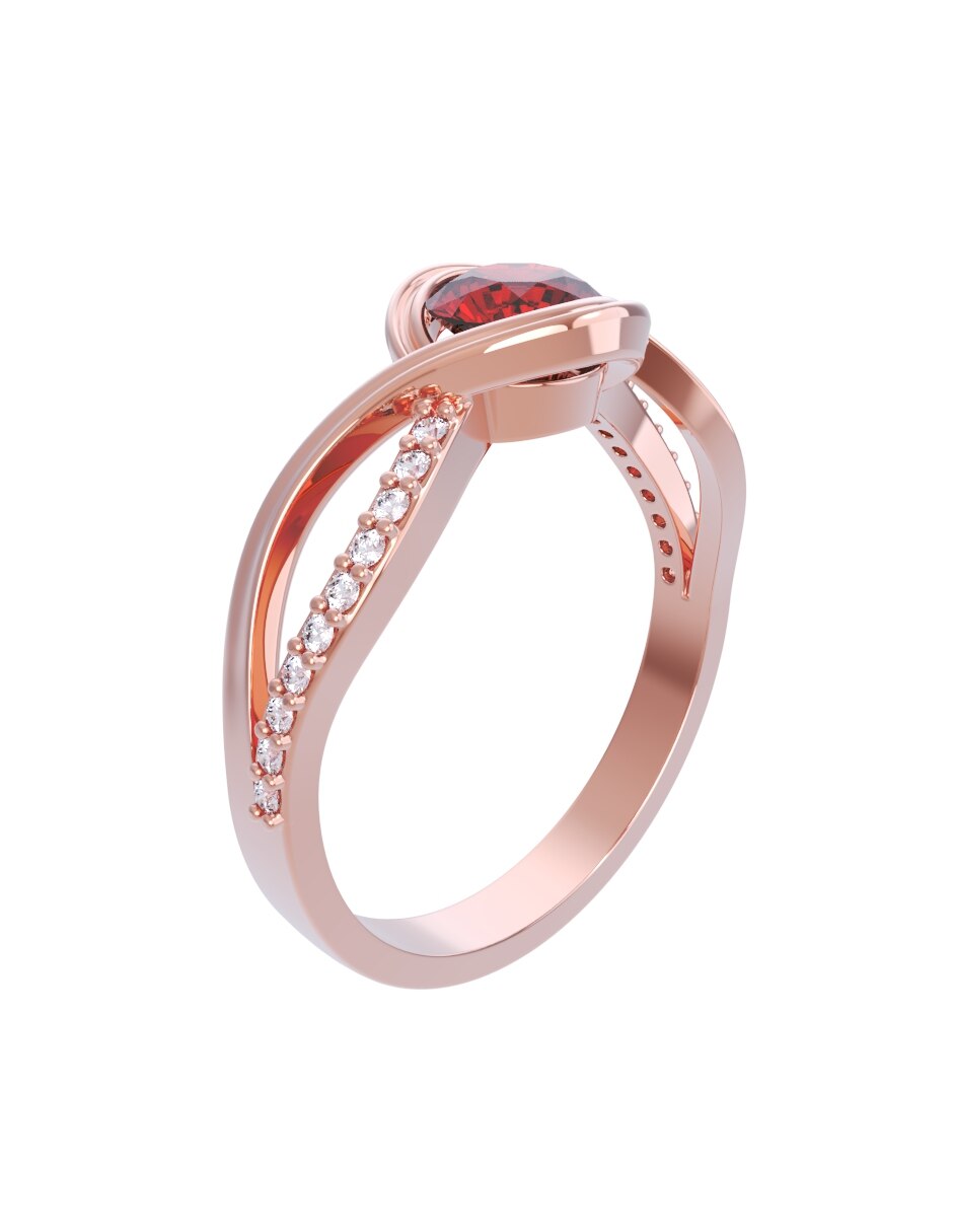 Anillo de compromiso de oro 10 k Eternidad 2026 3