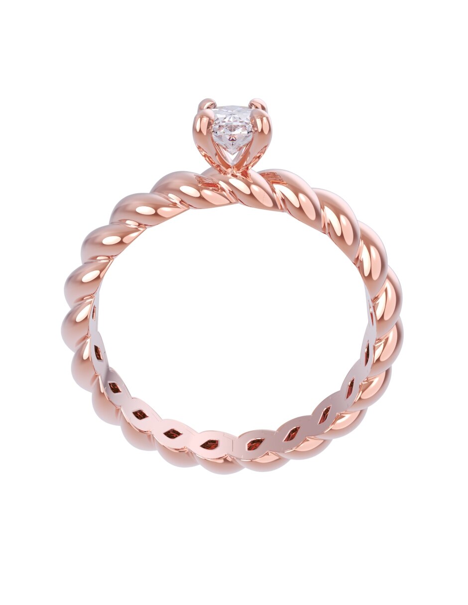 Anillo de compromiso de oro 10 k Eternidad 2026 2
