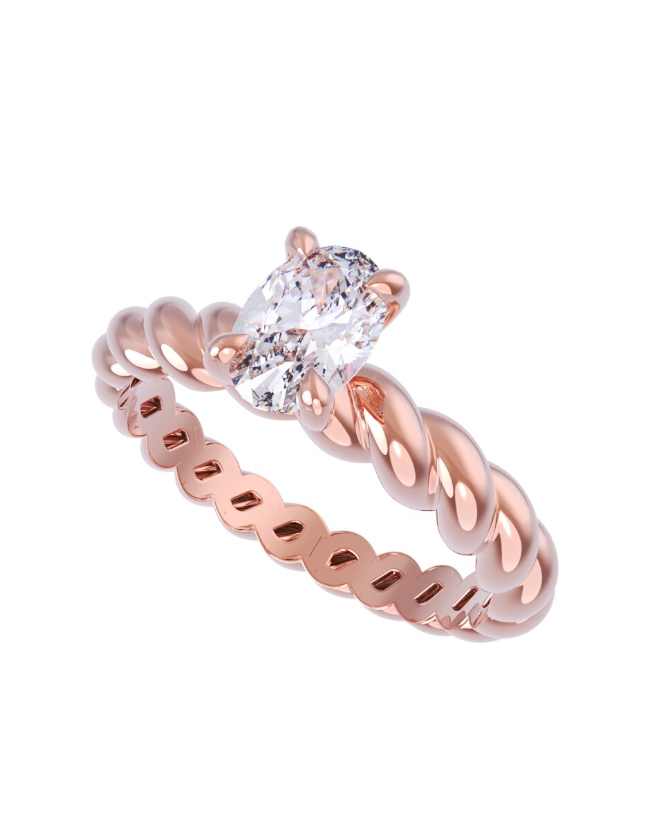 Anillo de compromiso de oro 10 k Eternidad 2026 4