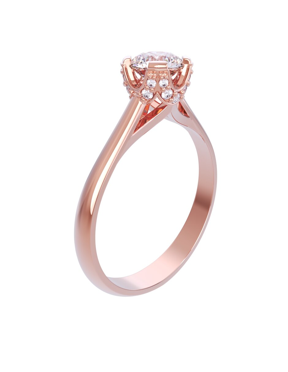 Anillo de compromiso de oro 10 k Eternidad 2026 3