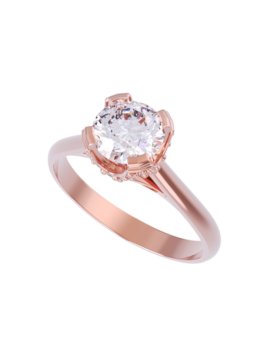Anillo de compromiso de oro 10 k Eternidad 2026 4