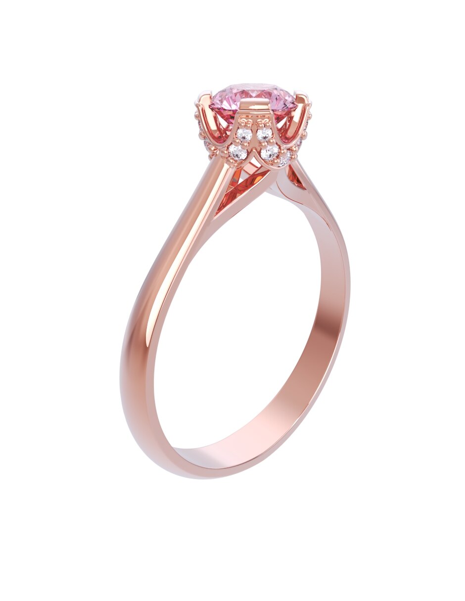 Anillo de compromiso de oro 10 k Eternidad 2026 3