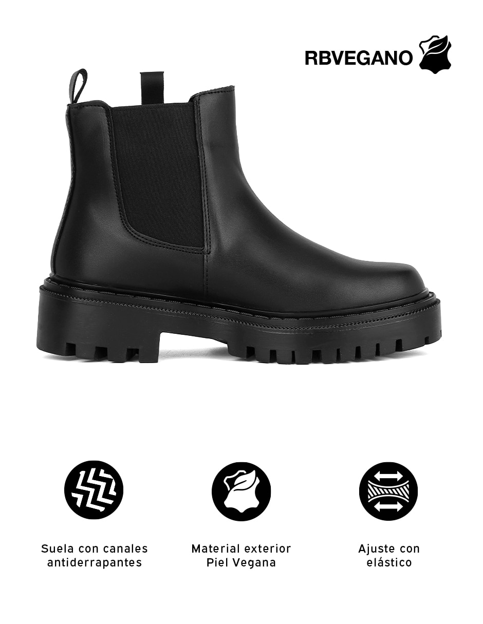 Bota al tobillo rbvegano de piel para mujer 5