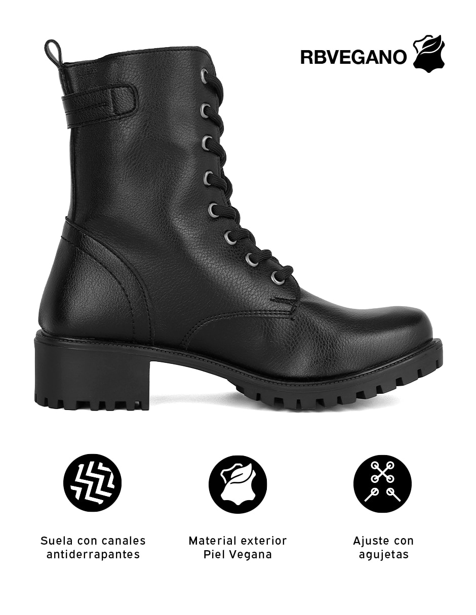 Bota arriba del tobillo rbvegano de piel para mujer 5