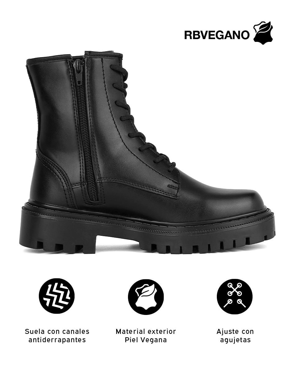Bota arriba del tobillo rbvegano de piel para mujer 4