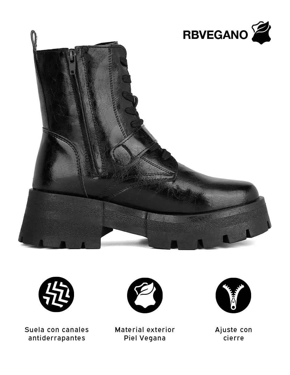 Bota arriba del tobillo rbvegano de piel para mujer 5