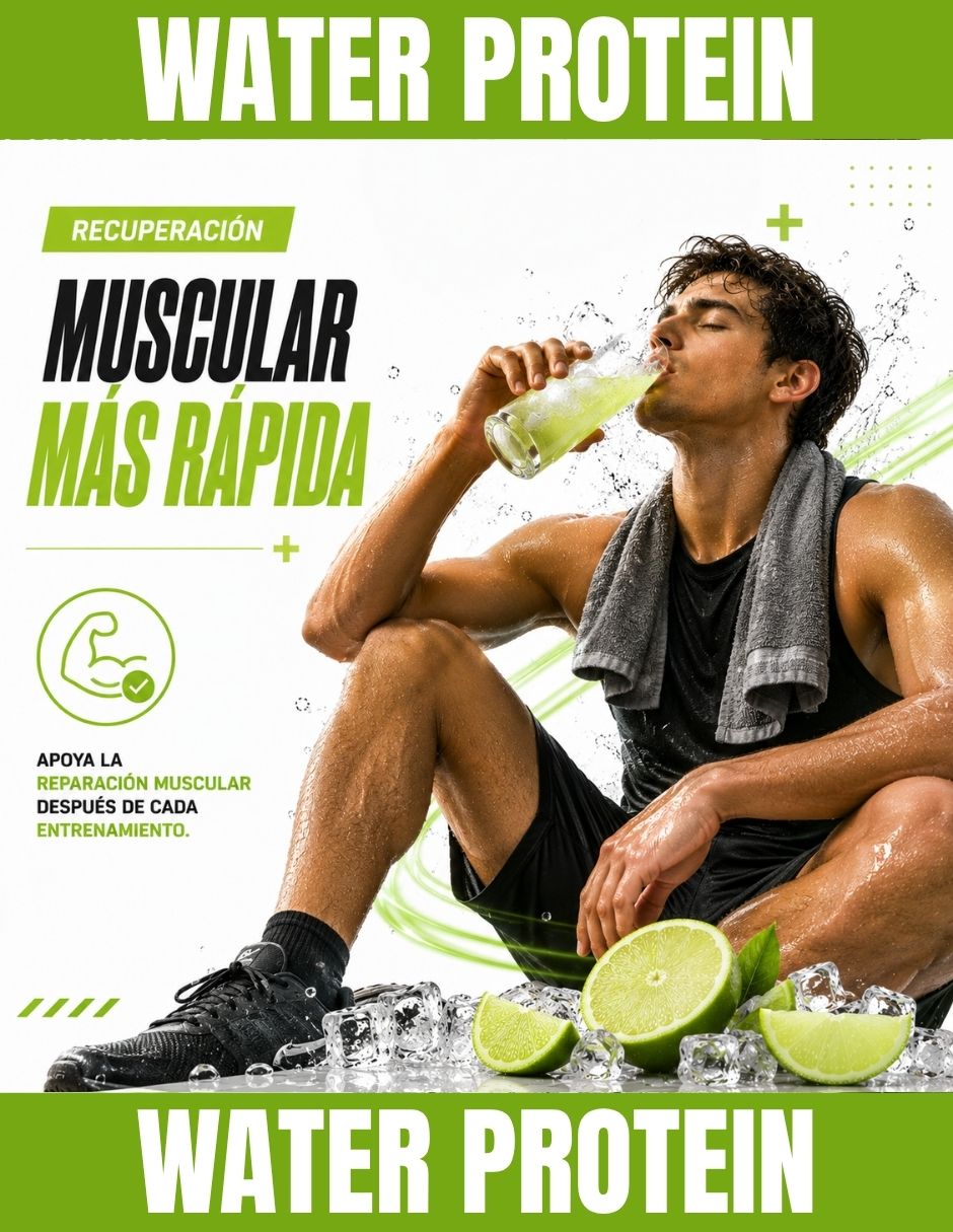 Water protein con péptidos de colágeno sabor limón 2