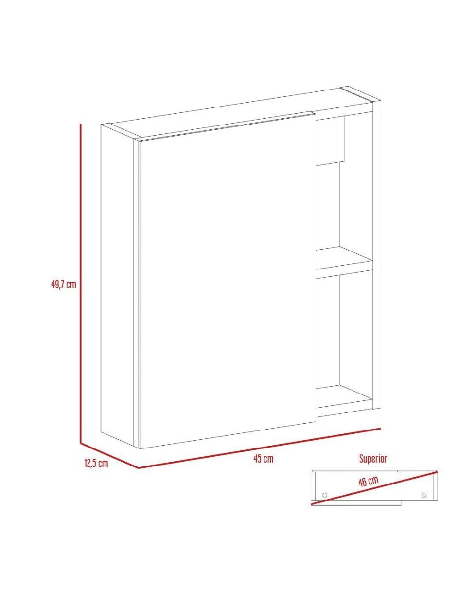 Gabinete superior armable de aglomerado y madera 7