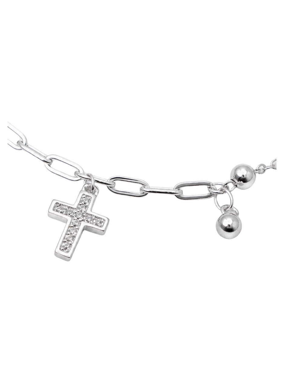 Pulsera de plata con zirconia p 925 5