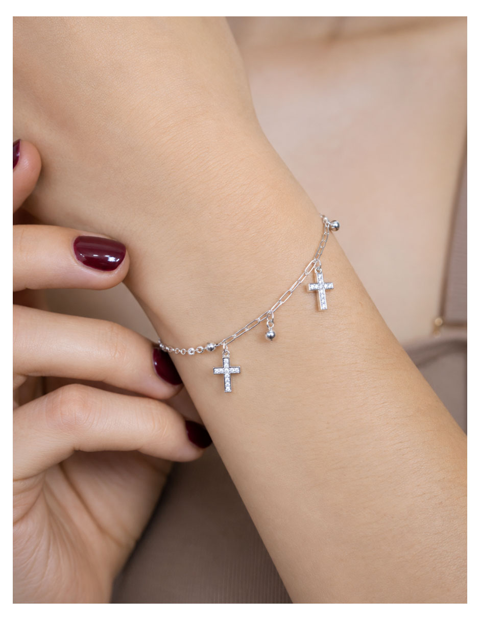 Pulsera de plata con zirconia p 925 3