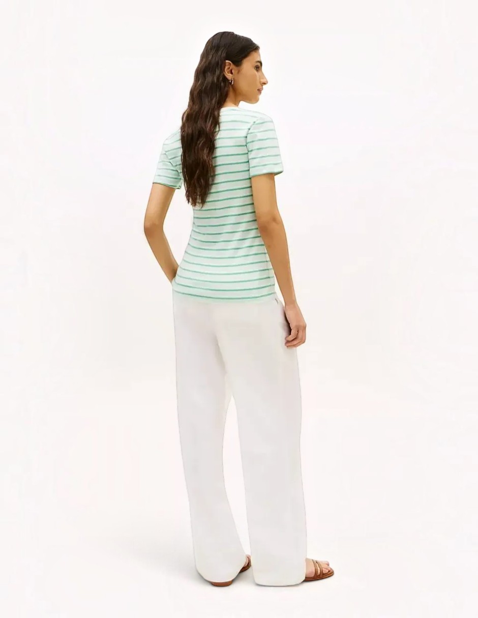 Blusa casual manga corta para mujer 5