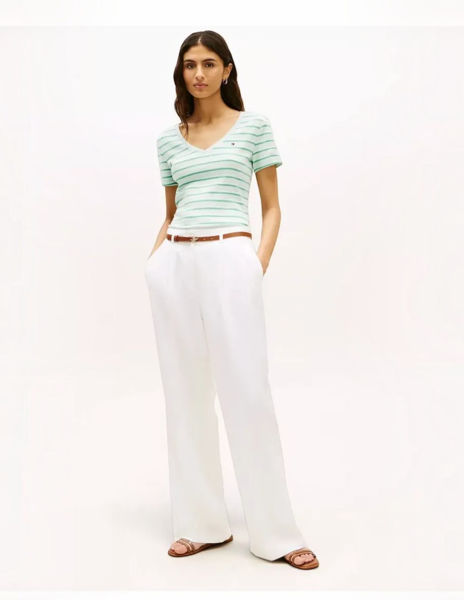 Blusa casual manga corta para mujer 4