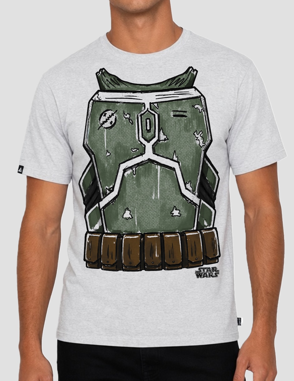 Playera star wars torso boba fett cuello redondo para hombre 2