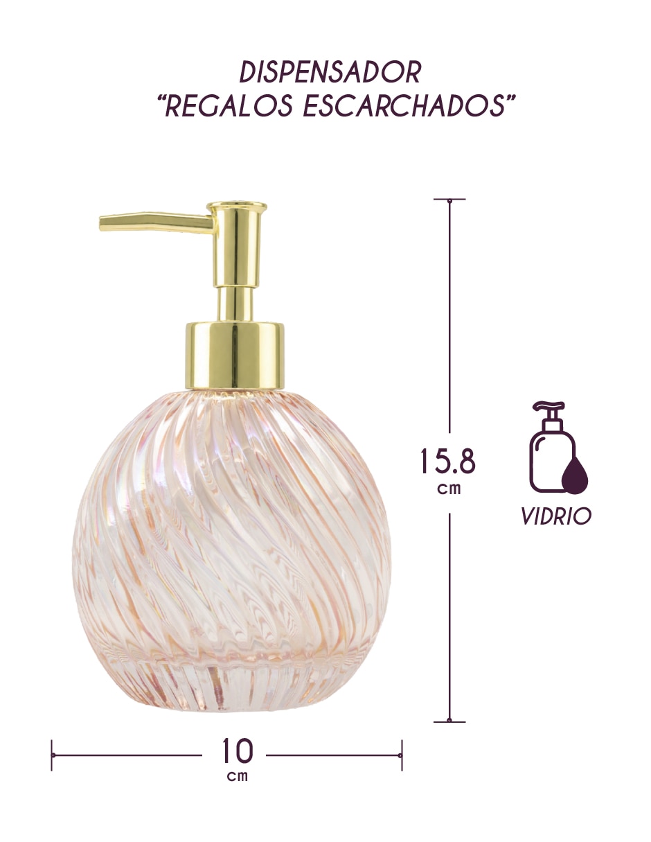 Dosificador jabón de navidad de vidrio 2