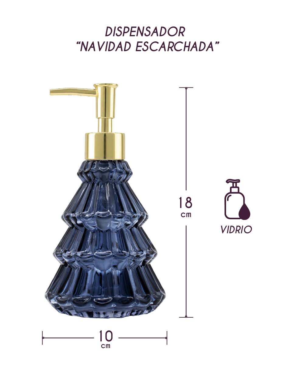 Dosificador jabón de navidad de vidrio 2