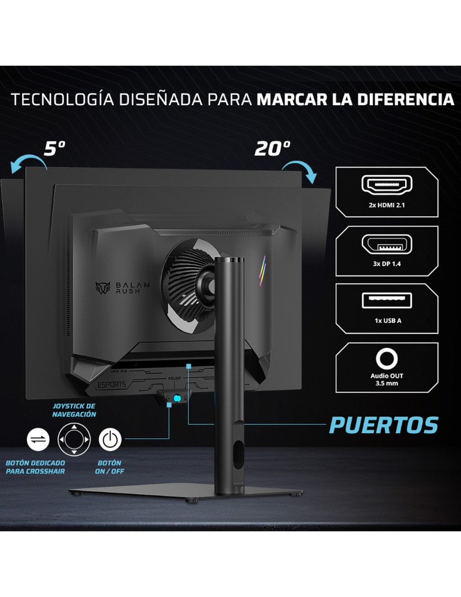 Monitor gamer BR-945967 QHD 27 pulgadas 5