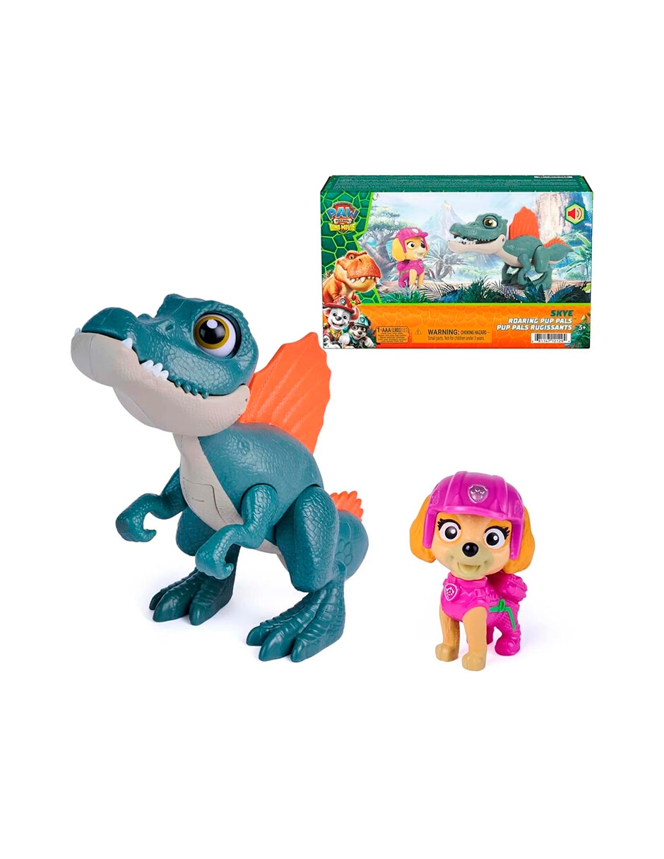 Figura de colección articulada paw patrol the dino movie skye collectors con sonido