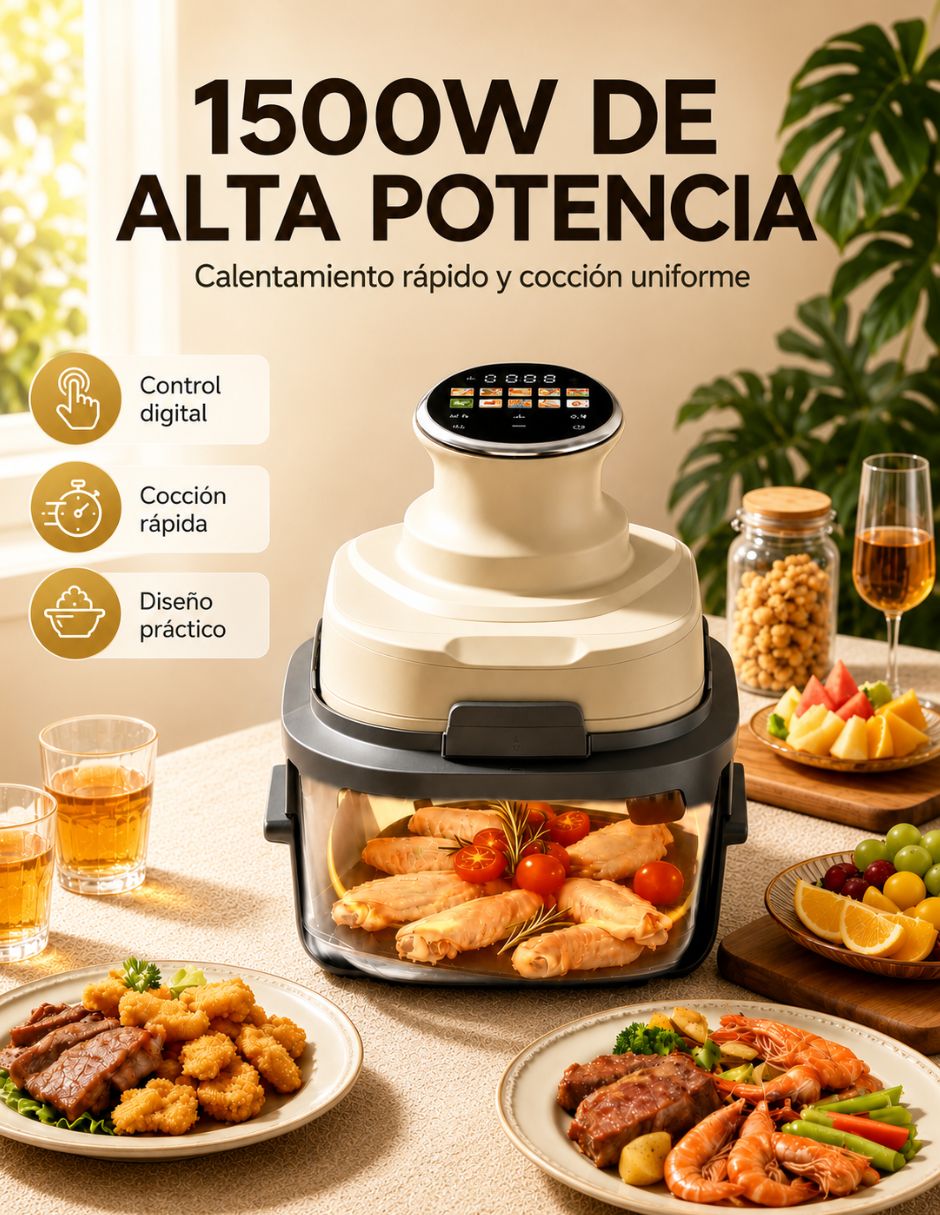 Freidora de aire con compartimento único 6 l iq10141 4